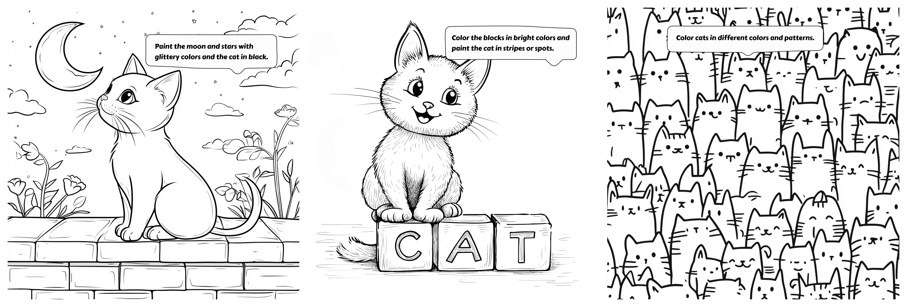 Coloring book - Whiskers & Wonders. Look inside