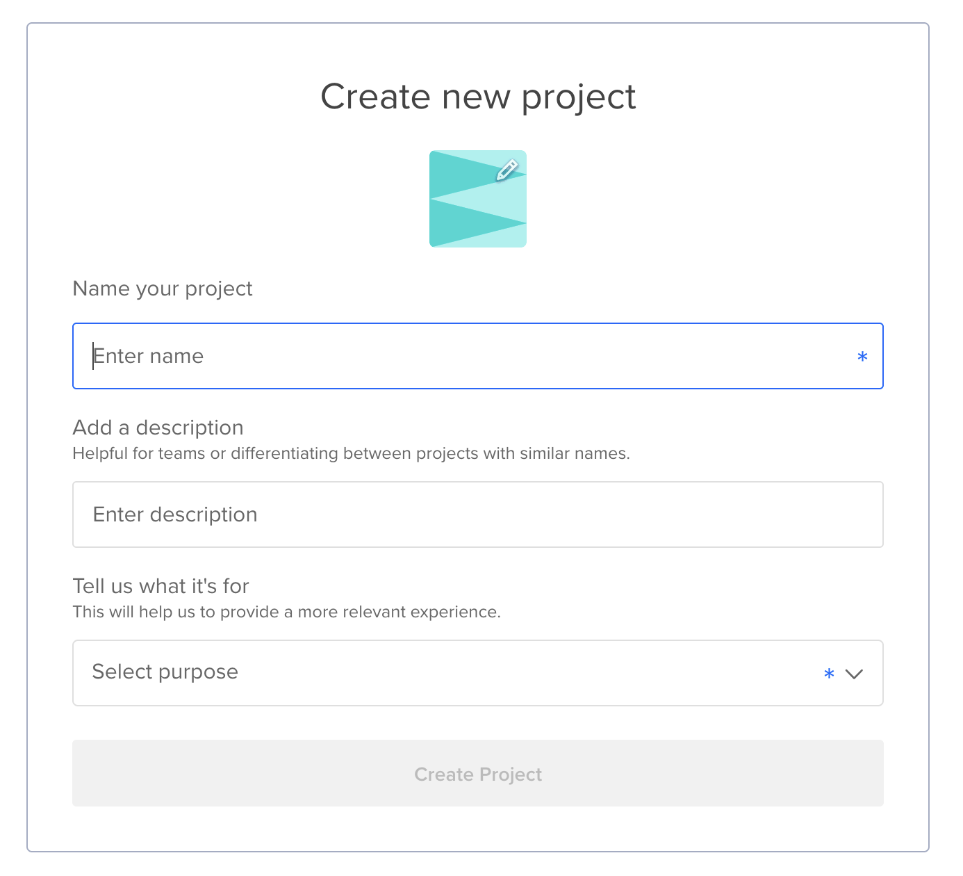 Create a new project