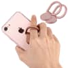 2x Anneau de doigt support pour Galaxy, Pixel, Redmi, Mate, Moto, Xperia pour tenu de votre téléphone en toute sécurité, bague avec fonction de stand - Plastique couleur or rose