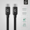 USB C Type C Phone Charger Cable for HTC 10 / U11, Plus, Life / U12, Plus, Life / U Play / Desire 19 Plus / Bolt 2m Fast Charging 3A Smartphone Data Cable PVC Black