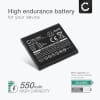 Batteri til Casio Exilim EX-S200 Exilim EX-Z680 EX-Z690 EX-Z790 EX-ZS10 EX-ZS12 EX-ZS15 550mAh fra CELLONIC