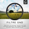 Graduated ND filter / Gradient for Canon, Fuji, Nikon, Olympus, Panasonic - Ø 62mm Gradient Neutral Density Filter