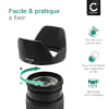 CELLONIC® HB-N106 Pare-soleil Fleur / Tulipe / Pétale pour Nikon AF-P DX Nikkor 18-55 mm 1:3.5-5.6G VR,1 Nikkor 10-100mm f/4-5.6 VR Parasoleil Objectif en Plastique