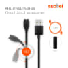 Garmin Ladekabel Ersatz - USB Kabel + 10x Staubschutzkappe bunt für Garmin Fenix 7, 6, 6 Pro, 6X Pro, Vivoactive 4, 4S, 3, Forerunner 945, 45, Venu 2 Uhr / Fitness Tracker / Smartwatch - 1m 1A PVC Datenkabel