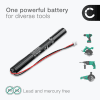Batteri for Hilti GX120, GX 120 ME, GX120ME, 120-ME, 381458 4.5V  3000mAh Li-MnO2 (Primærbatteri, ikke-oppladbart) fra CELLONIC