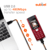 USB Kabel for Samsung SGH-E250, SGH-U700, SGH-X830, SGH-X820, SGH-P300, SGH-D800, SGH-F300, SGH-J600, SGH-M300 - 1m Ladekabel 0.5A USB Ledning PVC Datakabel svart