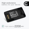 Batteri til Motorola MTP850, MTP850S, MTP800, CEP400 - FTN6574, PMNN4351, PMNN6074, AP-6574 (2200mAh) Reservebatteri