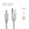 USB Data Cable for auna MIC-900-RD / MIC-900B / MIC-900BL Charger 3m Fast Transfer Charging Cable USB A Standard USB - Grey