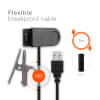 USB Kabel compatibel met Garmin Approach G10, S20 / Forerunner 30, 230, 235, 645, 645 Music, 735XT / vivomove HR - Oplaadkabel 1A Laad Snoer Datakabel zwart smartwatch