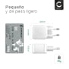 4x Cargador USB de pared para 5V / 1A, 1000mA con 5W - 1A, Adaptador enchufe USB, Estación de carga USB