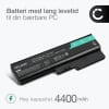 Batteri for Lenovo G550, N500, B550, G550, G555, V450, G530, V460, G450,IdeaPad Z360, Y430, 42T4585, L08S6Y02 4400mAh 11.1V fra subtel