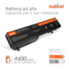 Batteria per portatile Dell Vostro 1310, 1320, 1510, 1511, 1520 ricambio per laptop 4400mAh 10.8V - 11.1V