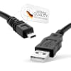 USB Kabel for Panasonic Lumix DMC-FP3, DMC-LX100, DMC-S5, DMC-FZ300, DMC-FZ1000, DMC-GM5, DMC-GM1, DMC-FZ200, DMC-TZ5, DMC-GX7, DMC-GF6, DMC-SZ10, DMC-G7, DMC-S1, DMC-GH4, DMC-GF1, DMC-LX5, DMC-TZ60, DMC-FZ18, DMC-LX3 - 1.5m, DMW-USBC1 USB kabel, svart Datakabel, svart