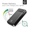 Batterie Externe 20000mAh avec Affichage LED - Batterie Externe USB C PD 20W pour iPhone, iPad, Airpods, Samsung, Redmi, Xiaomi, Huawei, Switch, PSP - noir