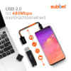 USB OTG-kabel voor Xiaomi Mi Pad 4, Mi Pad 4 Plus, Mi Pad 3, Mi Pad 2 - OTG-adapter USB C Type C stekker naar USB A aansluiting - connector on-the-go adapterkabel zwart