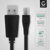 Micro-USB langer Stecker Kabel für Smartphones, Tablets, Smartwatch, Lautsprecher, Kamera oder Kopfhörer Ladekabel / Datenkabel - 1m 1A PVC schwarz
