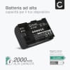 2x Batteria per Canon EOS 5D Mark II III IV 5DS R 60D 60Da 6D Mark II 70D 7D Mark II 80D EOS R WFT-E7 - LP-E6 LP-E6N 2000mAh + Caricabatteria LC-E6 CBC-E6 di Ricambio sostituzione scorta