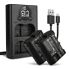 2x Batteri 2000mAh+ Dobbel Lader