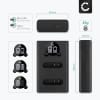 2x Batteri + Dobbel Lader Olympus OM System TG-7, Stylus THOUGH TG-6 TG-3 Stylus SH-60 SH-50 SH-2