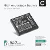 2x Batteri for Pentax Optio S6 S7 S5i S5z S5n S4 S4i S SV SVi WP WPi W10 W20 A10 A20, D-LI8 Kameraer 850mAh fra CELLONIC