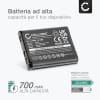 Batteria CELLONIC® Li-42b Li-40b per Olympus VR-310 VR-320, DS-7000, FE-20 FE-230 FE-340 FE-4000, TOUGH TG-310 TG-320, VH210, LS-20M, D-720 ricambio da 700mAh sostituzione olympus mju 700