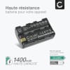 2x Batterie 1400mAh pour appareil photo Sony CCD, DSC, DCR - Remplacement modèle NP-FS11