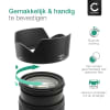 CELLONIC® Vervanging Zonnekap voor bajonet HB-32 voor Nikon AF-S DX Zoom Nikkor 18-105mm, 18-135mm, 18-140mm 3.5-5.6, 18-70mm 3.5-4.5 lens, zonnekap van Plastic