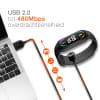 USB Kabel voor Amazfit Band 5 / Xiaomi Mi Band 5 / Mi Band 6 - 1A Datakabel Oplader, zwart