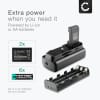 BG-E10 Battery Grip for Canon EOS 1100D, 1200, 1300D, 2000D, EOS Kiss X50, Kiss X70, Kiss X80, EOS Rebel T3, T5, T6 - Camera Vertical Grip for LP-E10 Batteries - Multifunction Portrait Handle & Battery Holder