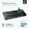 Batteria subtel® A1322/020-6547-A/661-5229/661-5557 per notebook MacBook Pro 13 Unibody - A1278 - Mid 2009 / Mid 2010 / Early 2011 / Late 2011 / Mid2012 Affidabile ricambio da 5200mAh + Set di strumento Sostituzione ottimale per computer portatile laptop Apple