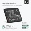 Batería para cámaras Panasonic Lumix FS62, FS10, FS7, FT1, FS30, FX60, FS11, FS6, FT2, FT3, FT4, DMW-BCF10 700mAh 3.6V - 3.7V de CELLONIC