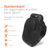 Sportarmband für Handy + Smartphone: Wasserdichte Armband Handyhalterung m. Klettverschluss Band - Armtasche für Sport Joggen Laufen u. Aufbewahrung v. Geld Karten Schlüssel - Oberarm Laufarmband