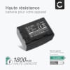 Batterie 1800mAh pour appareil photo Samsung HMX-F90, HMX-F80, HMX-H200 - Remplacement modèle IA-BP105R IA-BP210R IA-BP210E