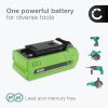 Batteri for Greenworks 20202, G40LM41K2X, 21332,  GD40LM46SP,  29462, Cramer 40PS 40V  2000mAh Li Ion fra CELLONIC