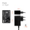 subtel® Power Supply for Telekom T-Com Speedport - ca. 1,5m Charger Cable 12V 2,5A 30W Universal AC Adapter