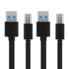 2x Cavo USB 3.1 Gen 1 con connettore USB C Type C per telefono Blackview BV9900, BV9800 Pro, BV9700 Pro, BV6800 Pro, BV6600, BV6300 Pro filo di 1m cavetto dati & ricarica 3A in PVC nero per cellulare