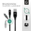 Micro USB Cable for Nikon D5600 JBL Flip 3 Nokia XR20 LG Wing Fast Data Transfer 1m Charging / Charger Lead - Black