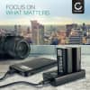USB dobbel lader (DMW-BLJ31) for Panasonic Lumix DC-S1, Lumix DC-S1H Lumix DC-S1R, Lumix S1 + 1m + USB Kabel fra CELLONIC
