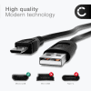 USB-A 2.0 > micro USB (2.0 - lang) - 1A - black - PVC cord - PVC plug - 1m