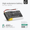 Batteri for Sena 10S, 20S, SF1, SF3, SMH-10S, SMH-20S YP802542P (650mAh, 3.7V) fra CELLONIC