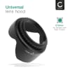 Ø 58mm Camera Lens Hood for Canon XC10, EF 24 2.8 IS USM, HF G40, EF 85mm 1.8 USM - Plastic Bayonet Flower / Tulip / Petal Lens Shade from CELLONIC