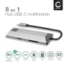 Hub USB multiport 8 en 1 - Adaptateur USB-C vers HDMI 4K @ 60 Hz, USB type C, 3 × USB-A 3.0, SD, Micro SD & Ethernet - Dongle USB-C pour Mac OS, Windows, Android