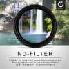 Adjustable Neutral-density Filter ND2-400 for Ø 37mm Long Exposure Filter