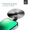 CELLONIC USB C telefonvifte for smarttelefon, mobiltelefon, nettbrett, Switch – Søt og kraftig Type C OTG vifteplugg – Mini, bærbar reisefvifte – svart
