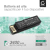 Batteria per Zebra DS3678 / LI3678 / DS3600 - 82-166537-01 (3400mAh) batteria di ricambio