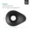 CELLONIC Øyemusling for Canon EOS 1000D EOS 100D EOS 40D EOS 450D EOS 500D EOS 50D EOS 5D EOS 5D Mark II EOS 60D EOS 6D EOS 77D – EF, EB Silikon Erstatning, Antirefleks EVF Øyestykke, Søkerdeksel, Beskyttelseshette