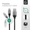 Câble USB C Type C de 2m pour Motorola Edge, Edge Plus, G7, G7 Plus, G7 Play, Moto G6, G7, G8, G8 Power, G9 Plus transfert de données et charge 3A gris en Nylon