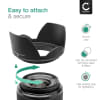 CELLONIC® Vervanging Zonnekap voor schroefdraad Ø 77mm voor Ø 77mm lens, zonnekap van Plastic