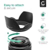 CELLONIC® 77mm Universal Solblender for objektiv Ø 77mm Motlysfilter, Solskjerm, Linse hette, Lens Hood