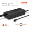 Chargeur pour PC portable Samsung M40 M50, N150, NC10, P20 P30, Q70, R41 R530 R540 R730 R780, RC530 RC730, RV515 RV720, SA21, SE20 - Alimentation 19V 4.74A 90W AA-PA1N90W, AD-6019, Câble de Charge 2.6m